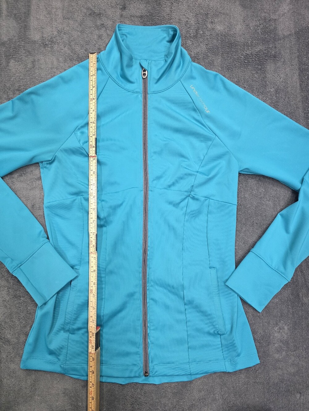 Under Armour All Season Gear Semi-Fitted Turquoise Full Zip Jacket Womens Size M - Picture 7 of 11